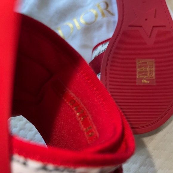 Dior Red Women's Slides - Picture 7 of 7